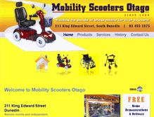 Tablet Screenshot of mobilityscooters.co.nz