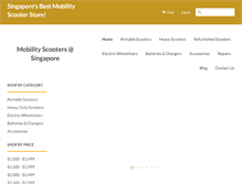 Tablet Screenshot of mobilityscooters.sg